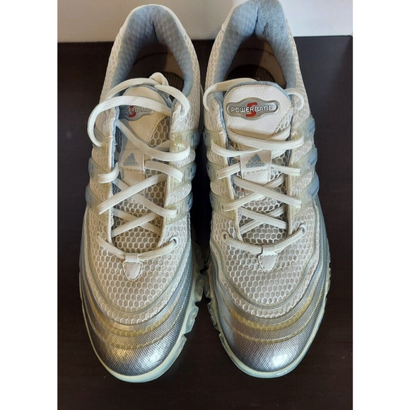 Adidas Powerband Blue White Golf Shoes 738116 Womens Size 9 Traxion Adiprene - Picture 2 of 8